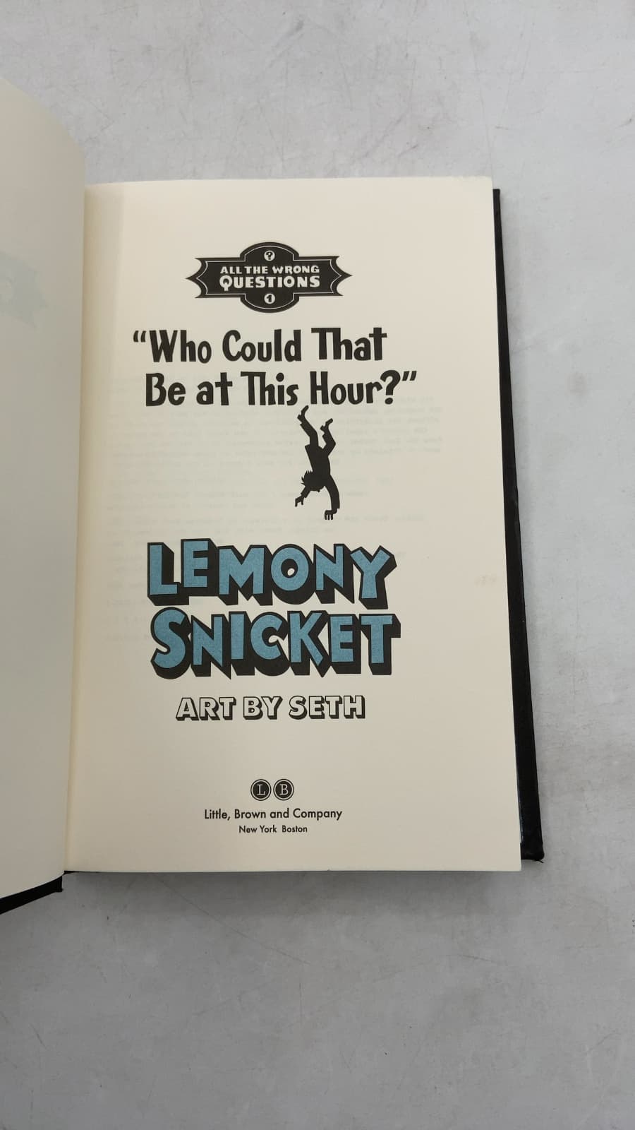 Who Could That Be at This Hour? by Lemony Snicket - title page
