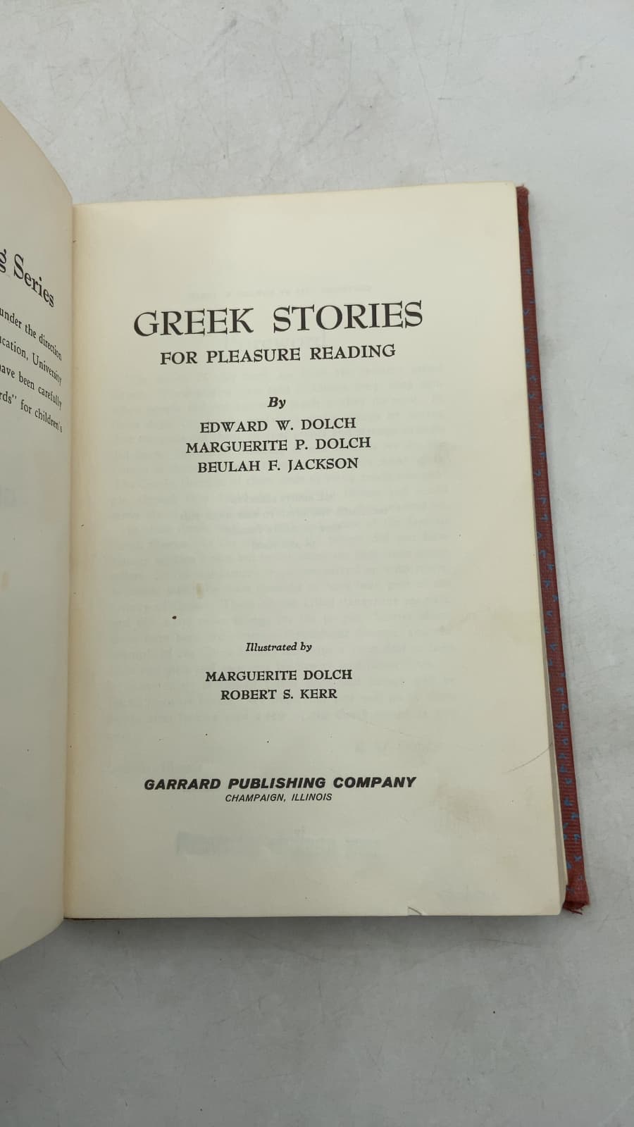 Greek Stories for Pleasure Reading by Edward W. Dolch, Marguerite P. Dolch, Beulah F. Jackson - title page