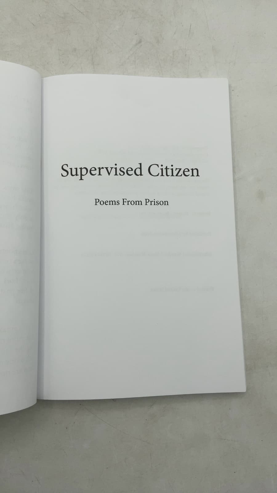 Supervised Citizen: Poems from Prison by Lori McLuckie - title page