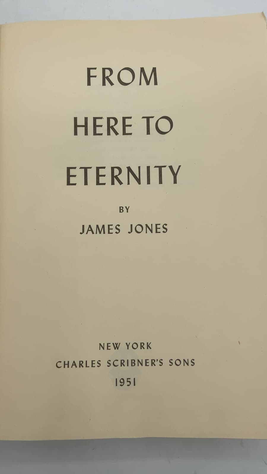 From Here TO Eternity by James Jones - title page