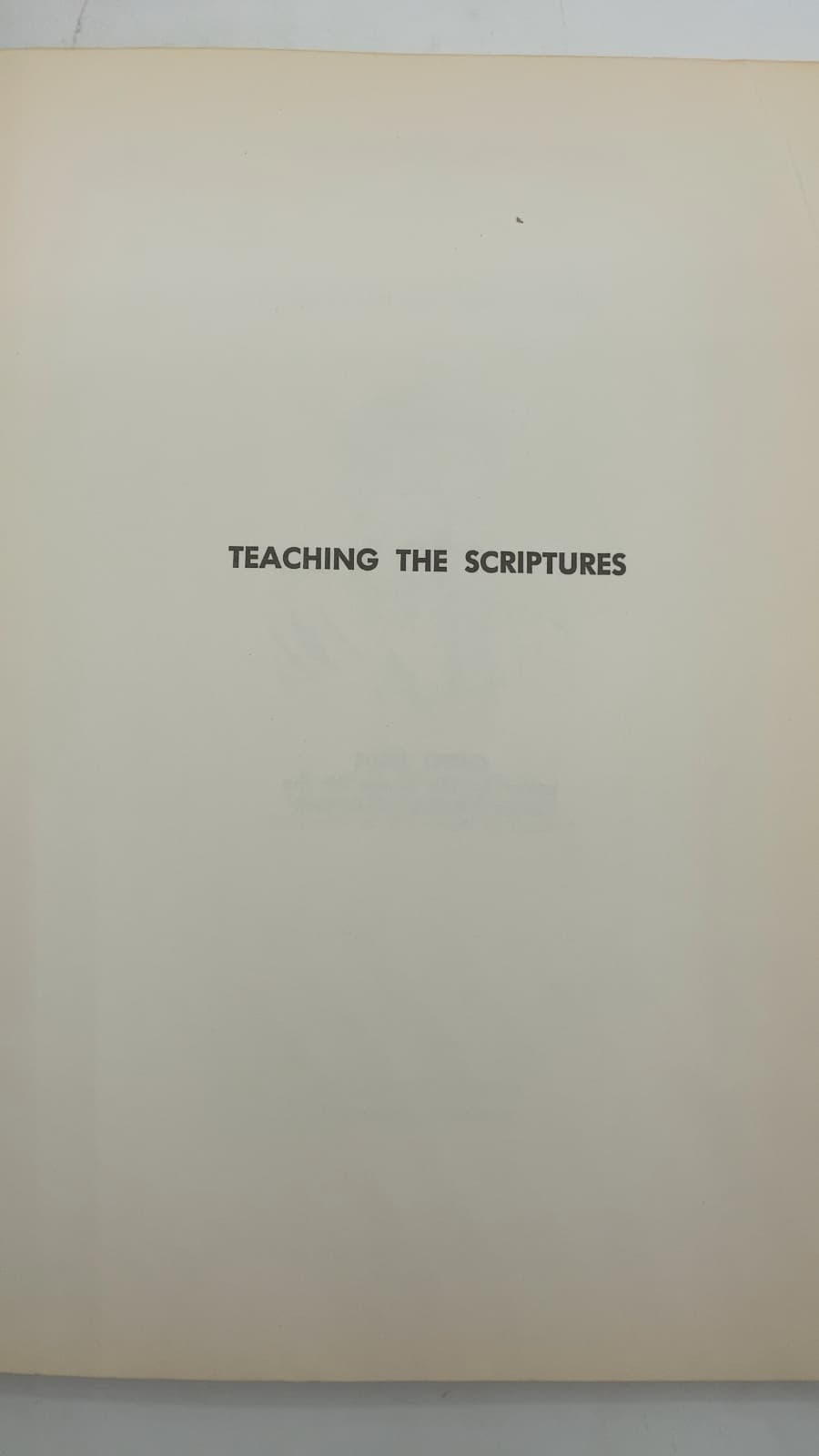 Teaching the Scriptures by Russell D. Robinson - title page