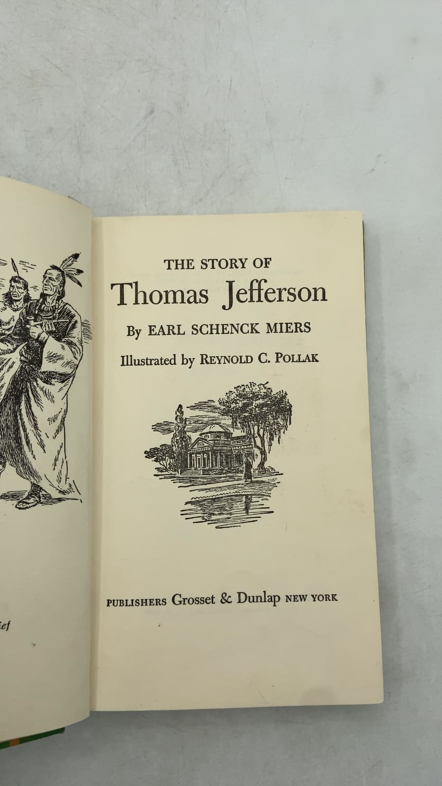 The Story of Thomas Jefferson by Earl Schenck Miers - title page