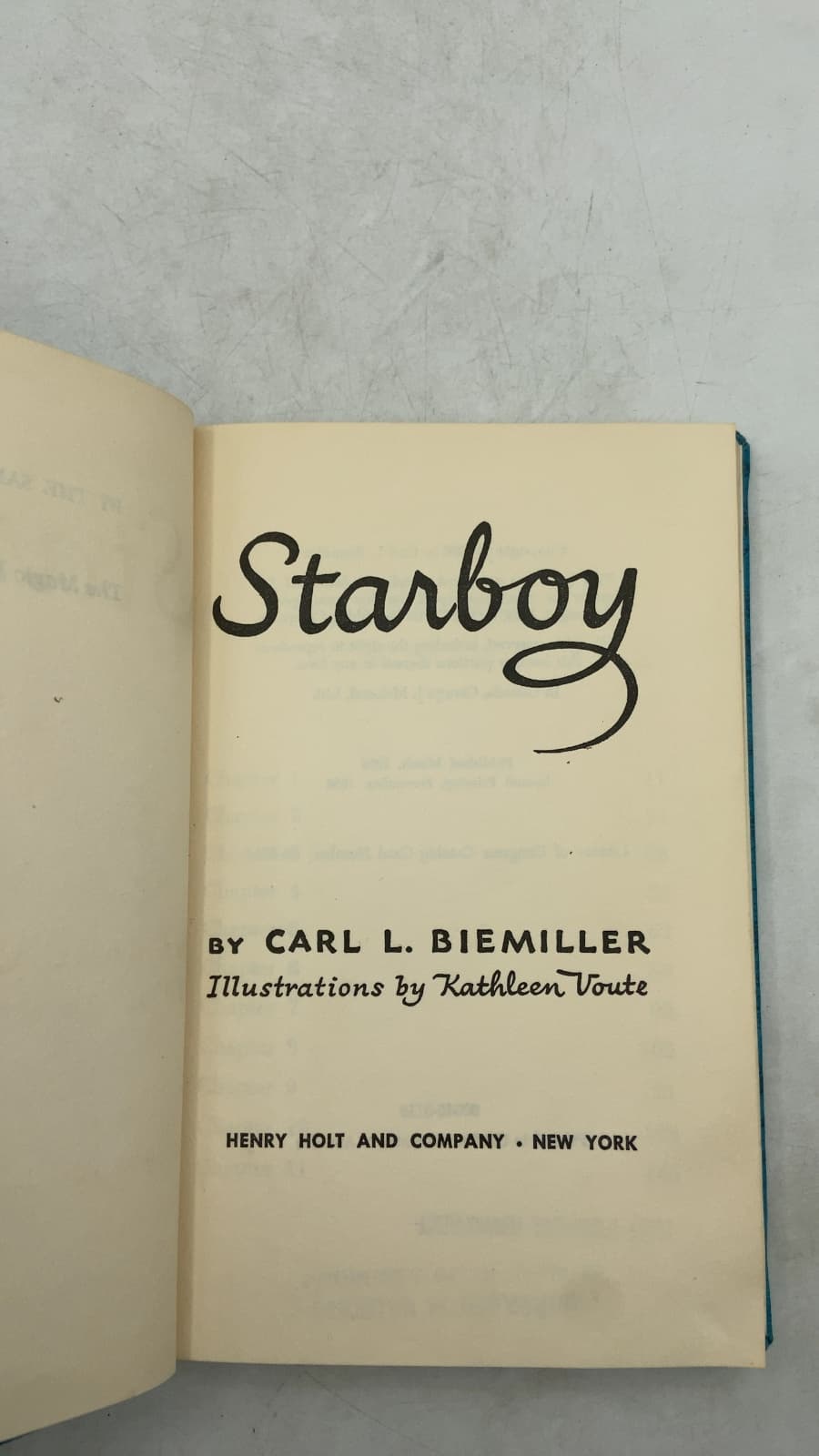 Starboy by Carl L. Biemiller - title page