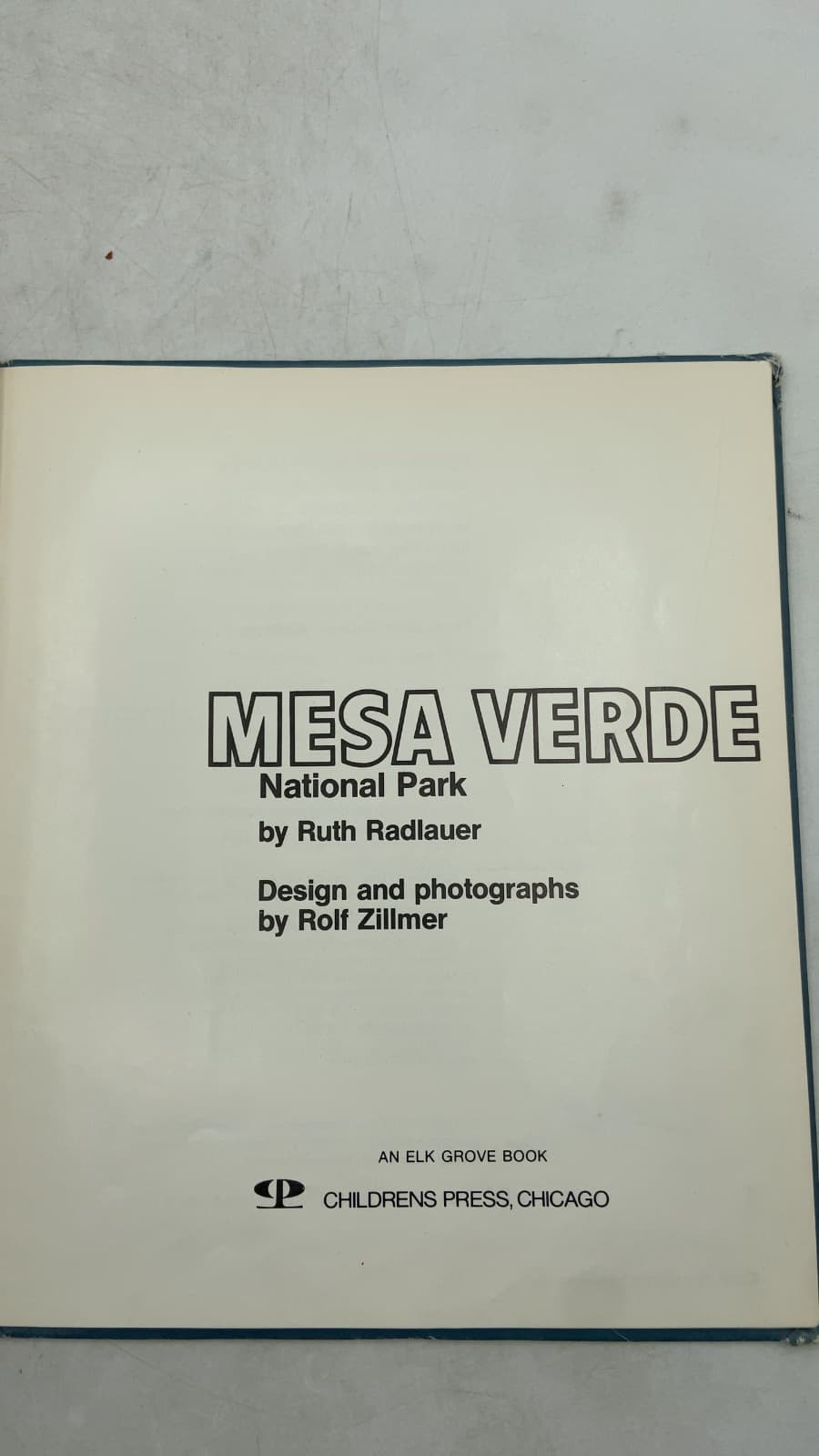 Mesa Verde National Park by Ruth Radlauer - title page