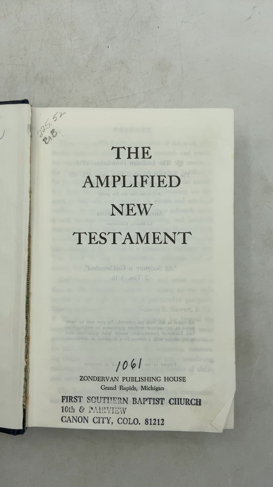 The Amplified New Testament by The Lockman Foundation - title page
