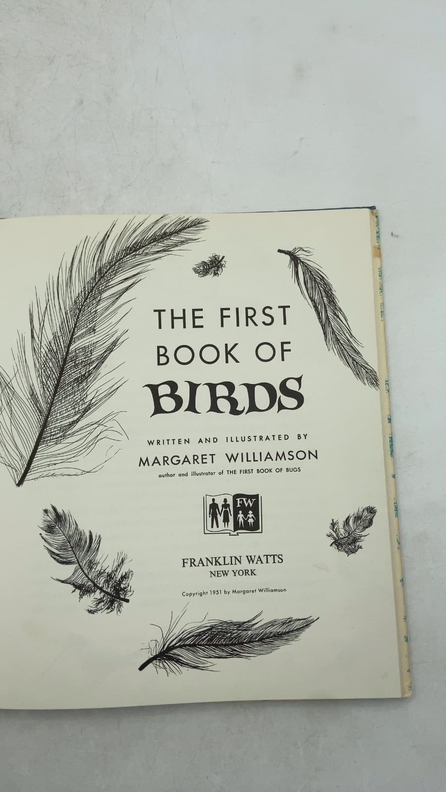 THE First Book OF Birds by Margaret Williamson - title page