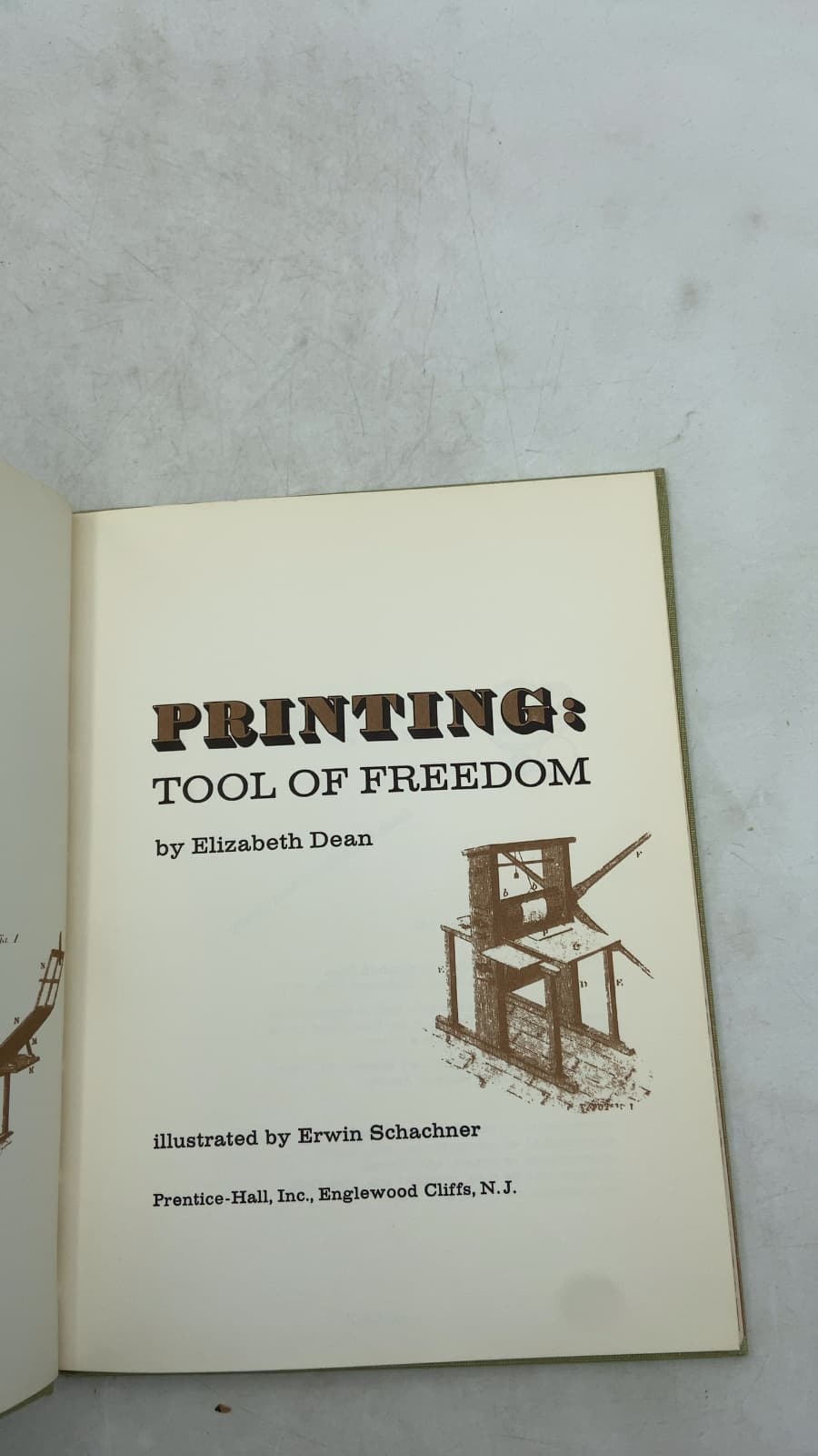 Printing: Tool OF Freedom by Elizabeth Dean - title page