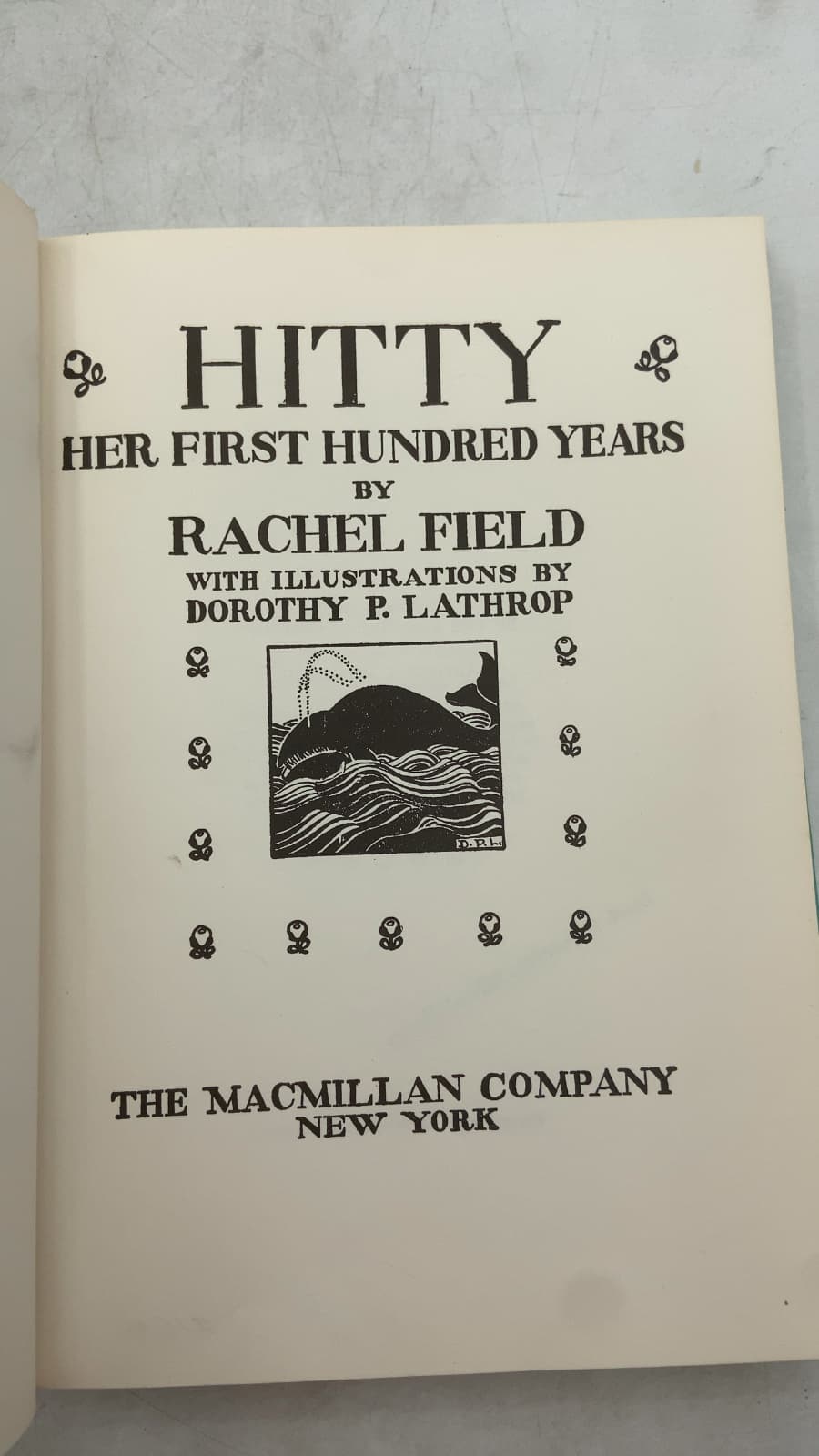 Hitty HER First Hundred Years by Rachel Field - title page