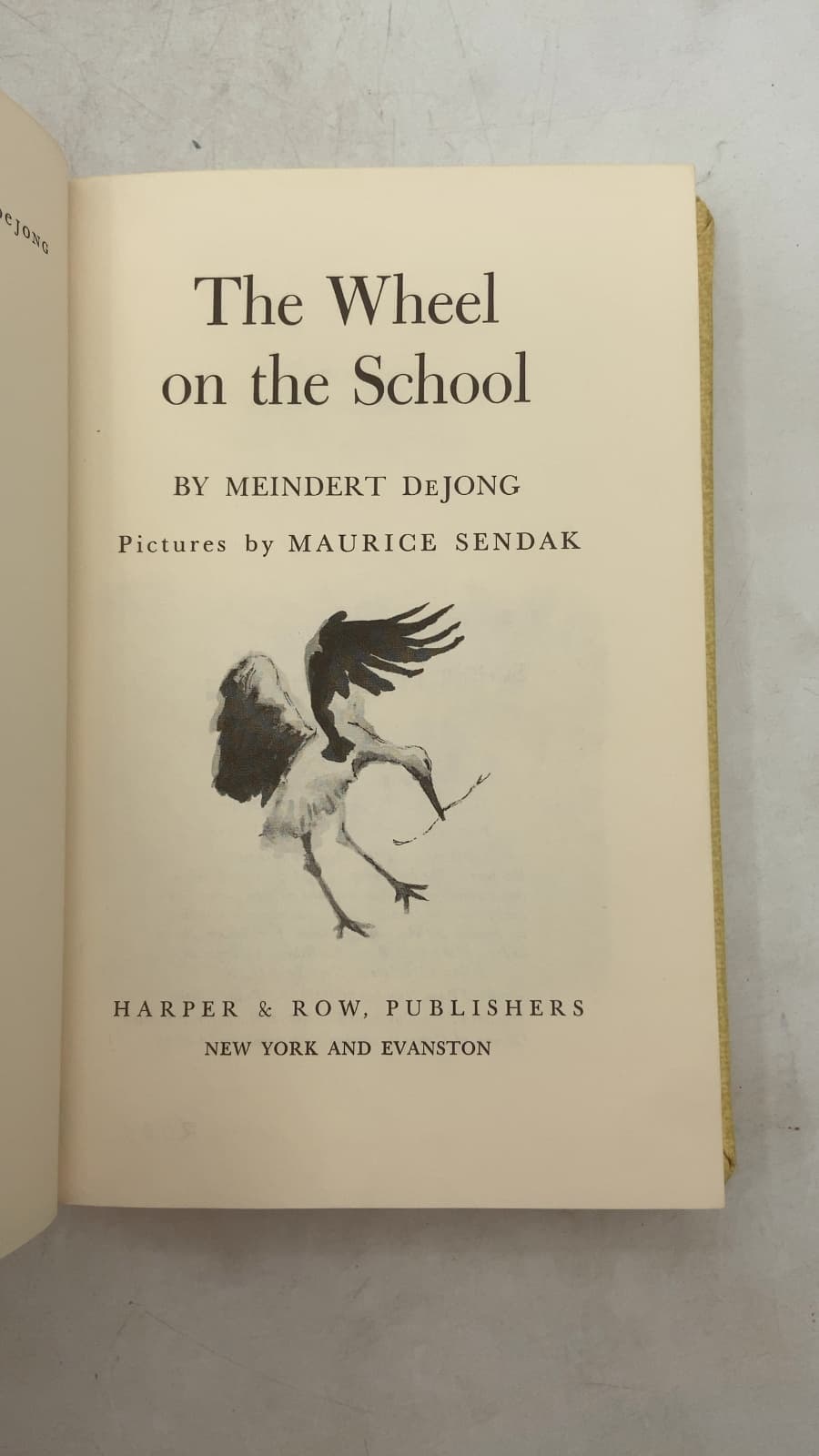 The Wheel on the School by Meindert DeJong - title page