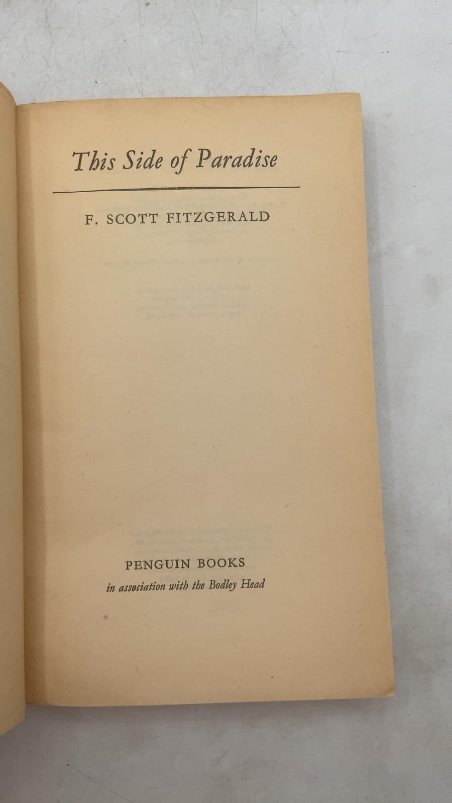 This Side of Paradise by F. Scott Fitzgerald - title page