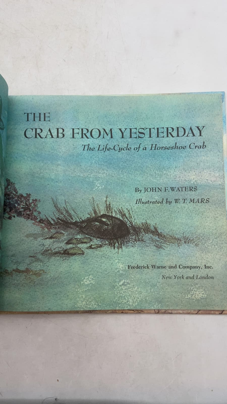 The Crab From Yesterday: The Life-Cycle of a Horseshoe Crab by John F. Waters - title page