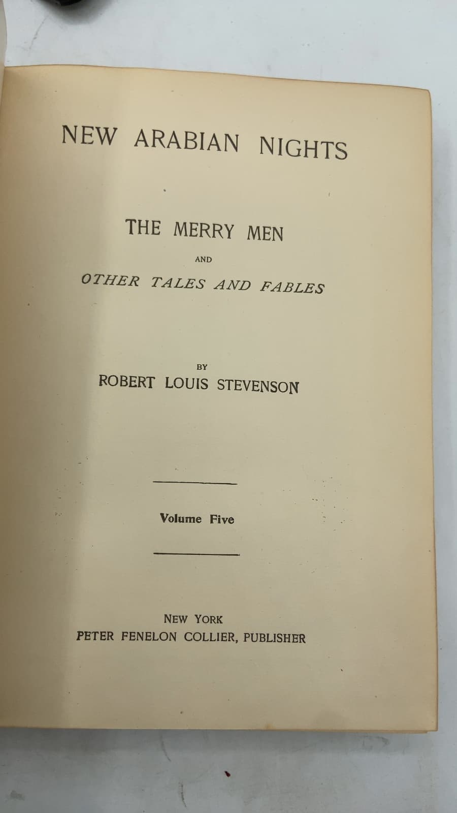 New Arabian Nights The Merry Men and Other Tales and Fables by Robert Louis Stevenson - title page