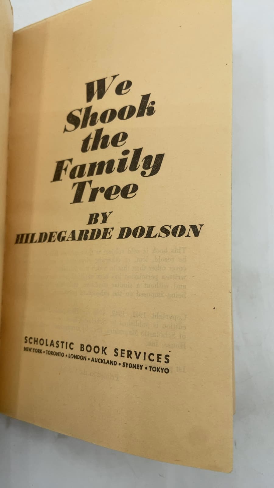 We Shook the Family Tree by Hildegarde Dolson - title page