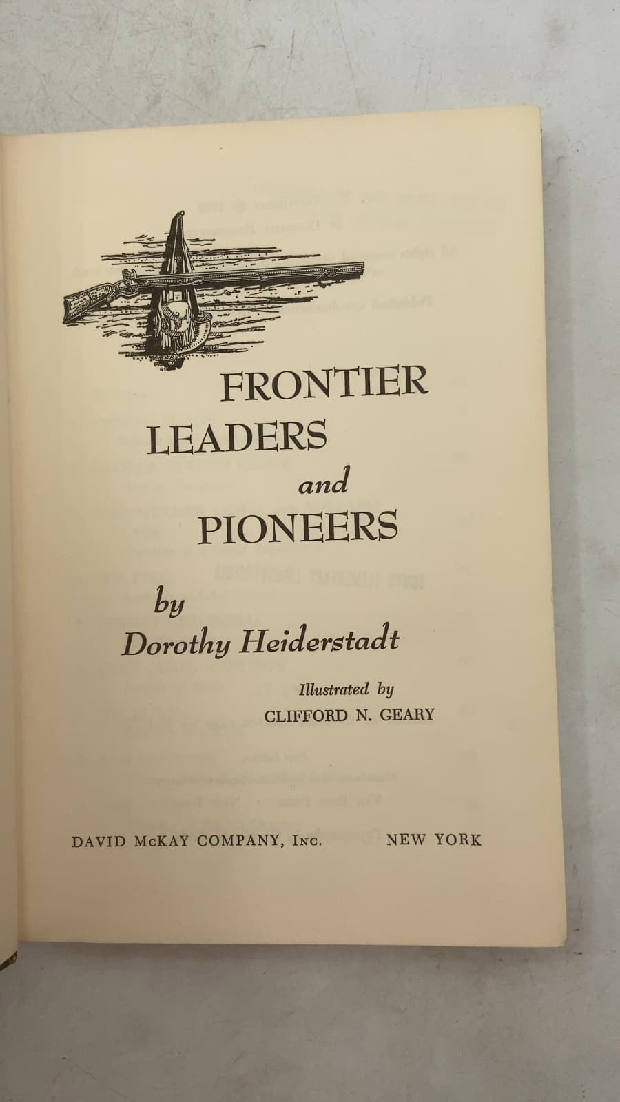 Frontier Leaders and Pioneers by Dorothy Heiderstadt - title page
