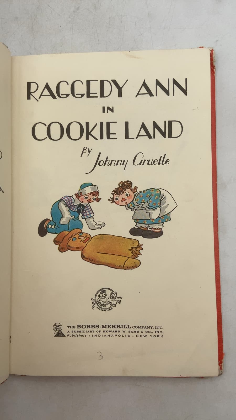 Raggedy Ann in Cookie Land by Johnny Gruelle - title page