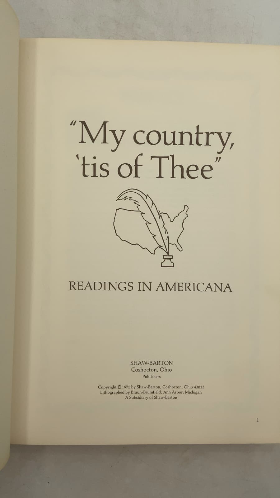 My country, 'tis of Thee - title page