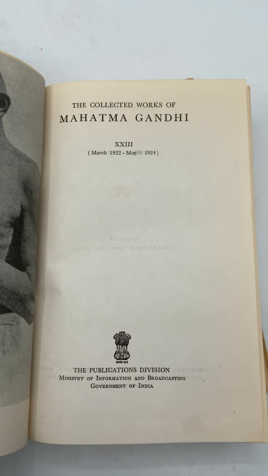 The Collected Works of Mahatma Gandhi, Volume XXIII (March 1922 - May 1924) by Mahatma Gandhi - title page