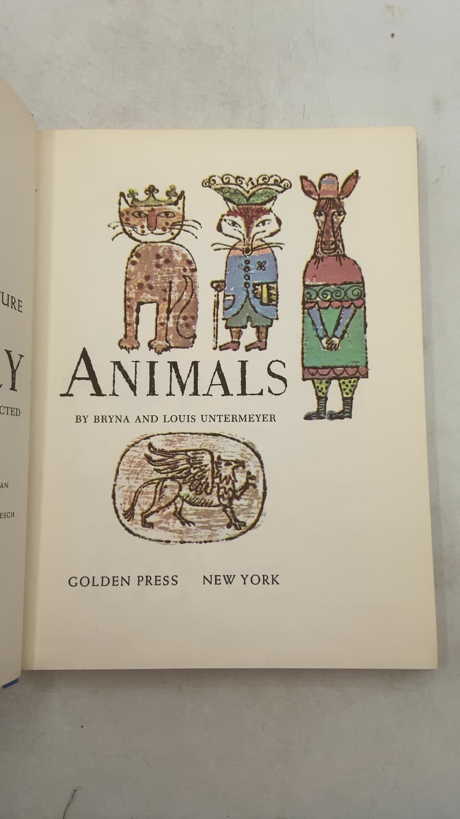 Legendary Animals by Bryna and Louis Untermeyer - title page