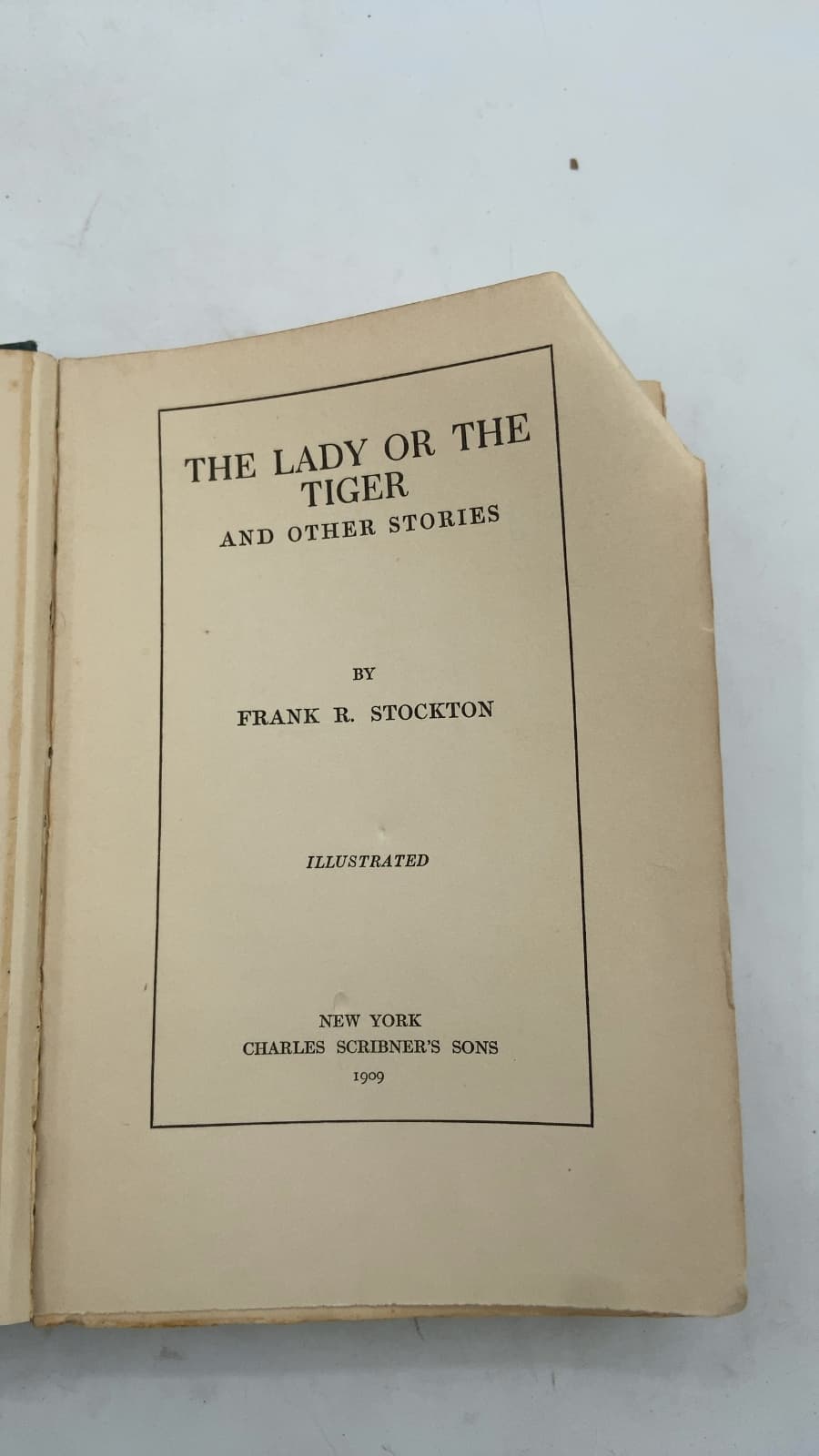 THE Lady OR THE Tiger AND Other Stories by Frank R. Stockton - title page