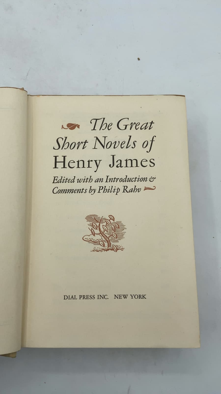 The Great Short Novels of Henry James by Henry James - title page
