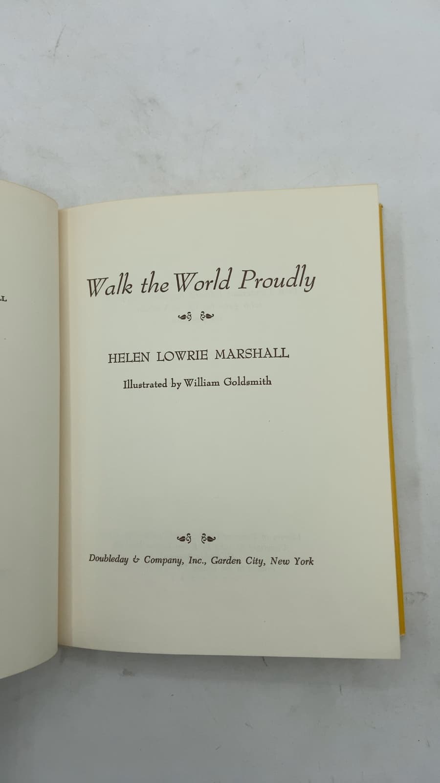 Walk the World Proudly by Helen Lowrie Marshall - title page