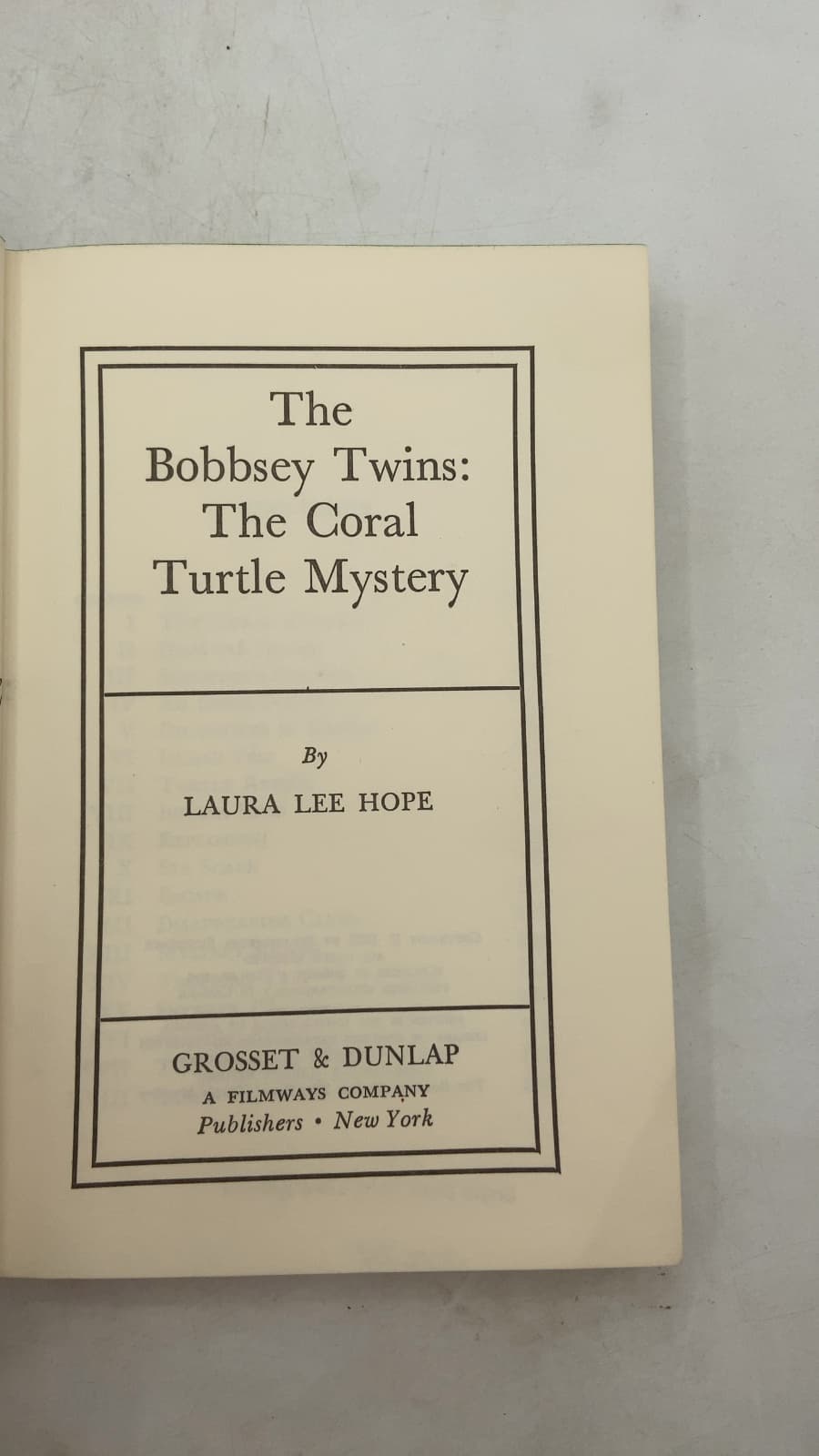 The Bobbsey Twins: The Coral Turtle Mystery by Laura Lee Hope - title page