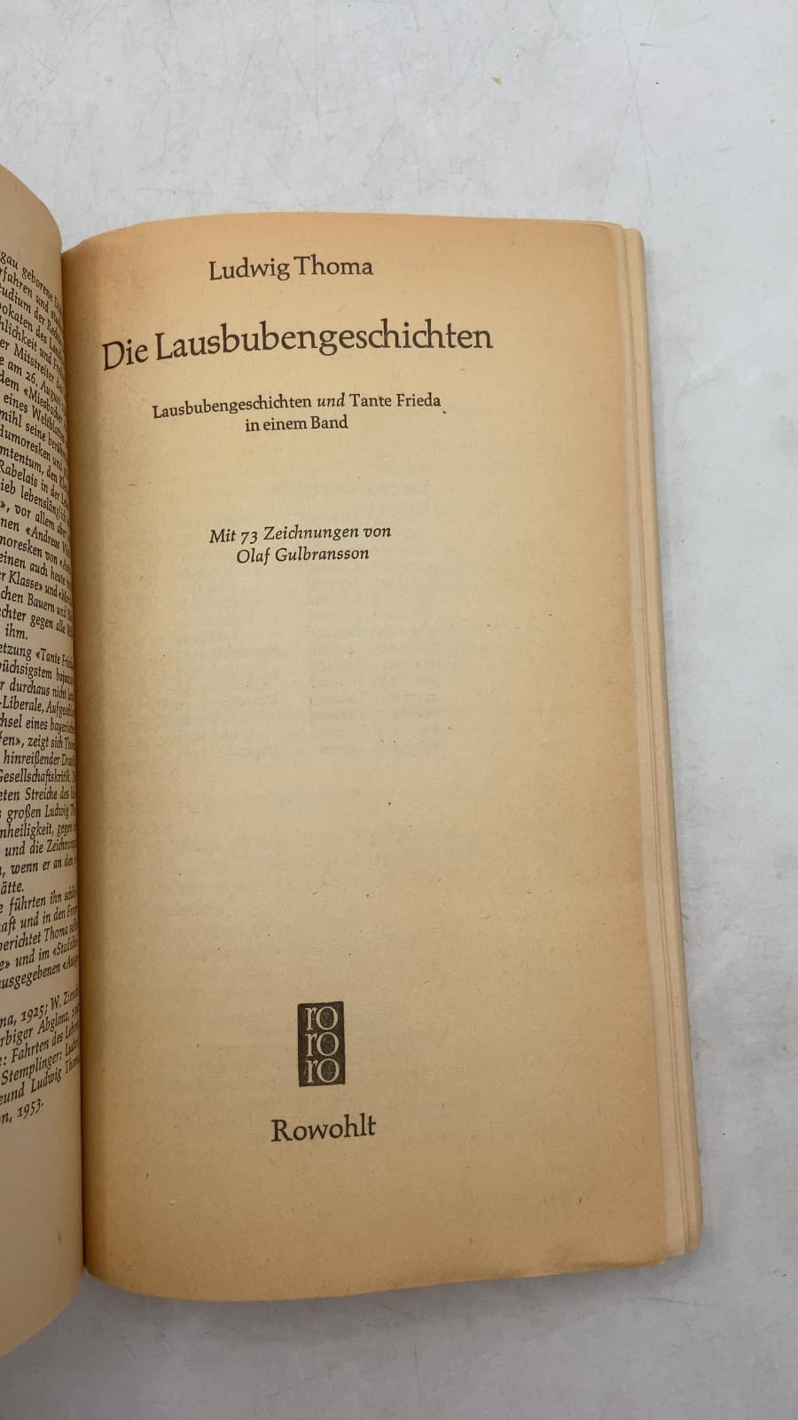 Die Lausbubengeschichten by Ludwig Thoma - title page