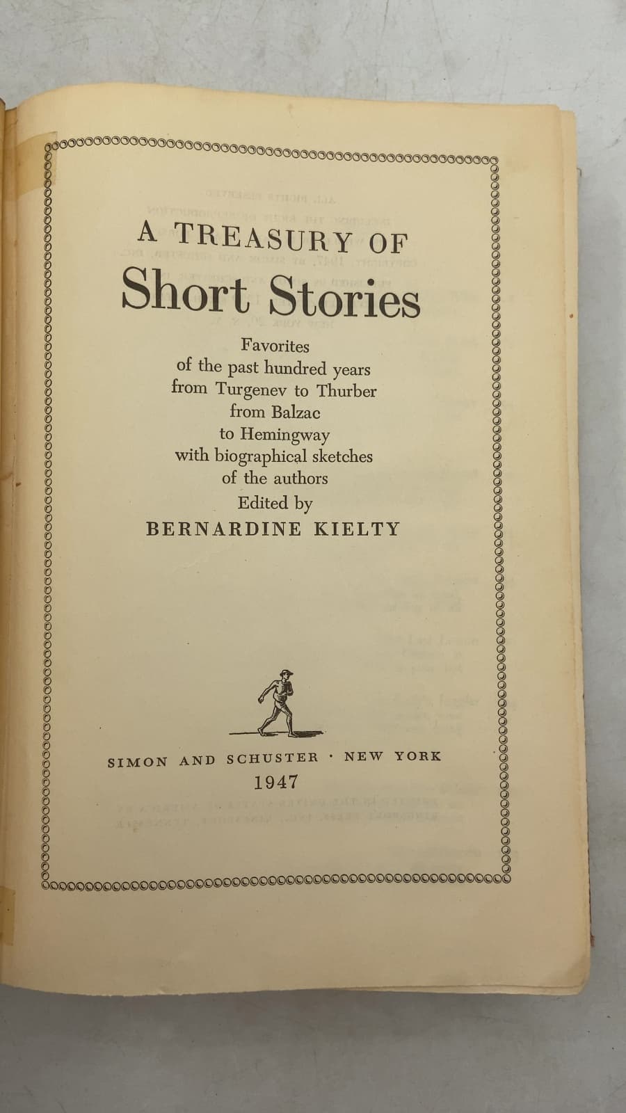 A Treasury of Short Stories by Bernardine Kielty (Editor) - title page