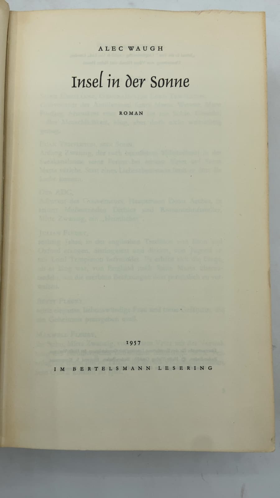 Insel in der Sonne by Alec Waugh - title page