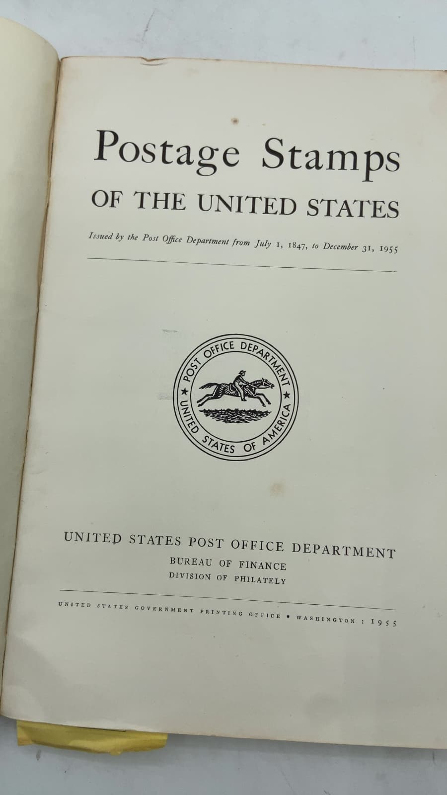 Postage Stamps of the United States 1847-1955 by United States Post Office Department - title page