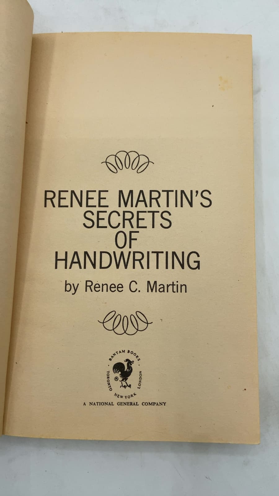 Renee Martin's Secrets of Handwriting by Renee C. Martin - title page