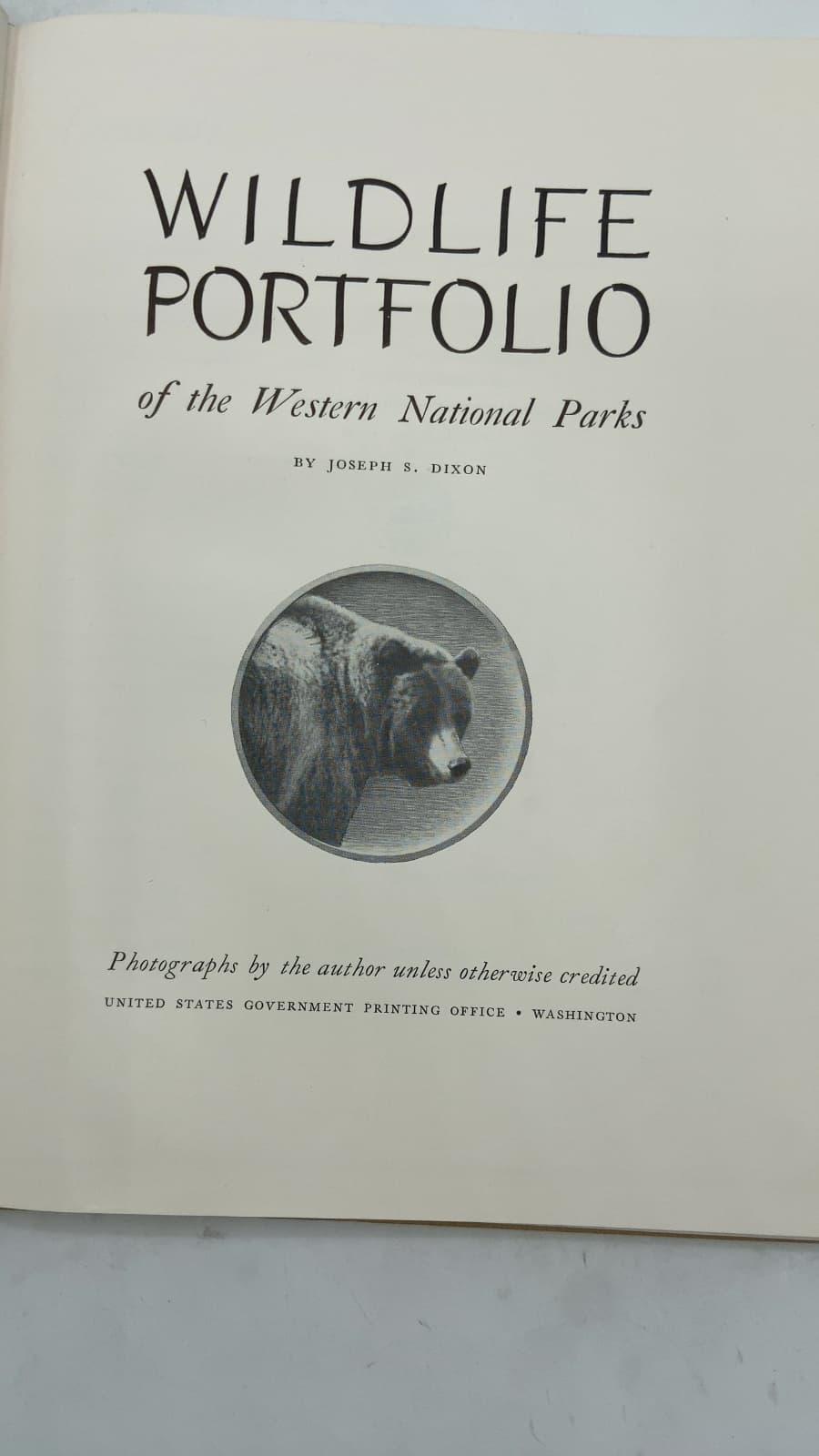 WILDLIFE PORTFOLIO of the Western National Parks by Joseph S. Dixon - title page