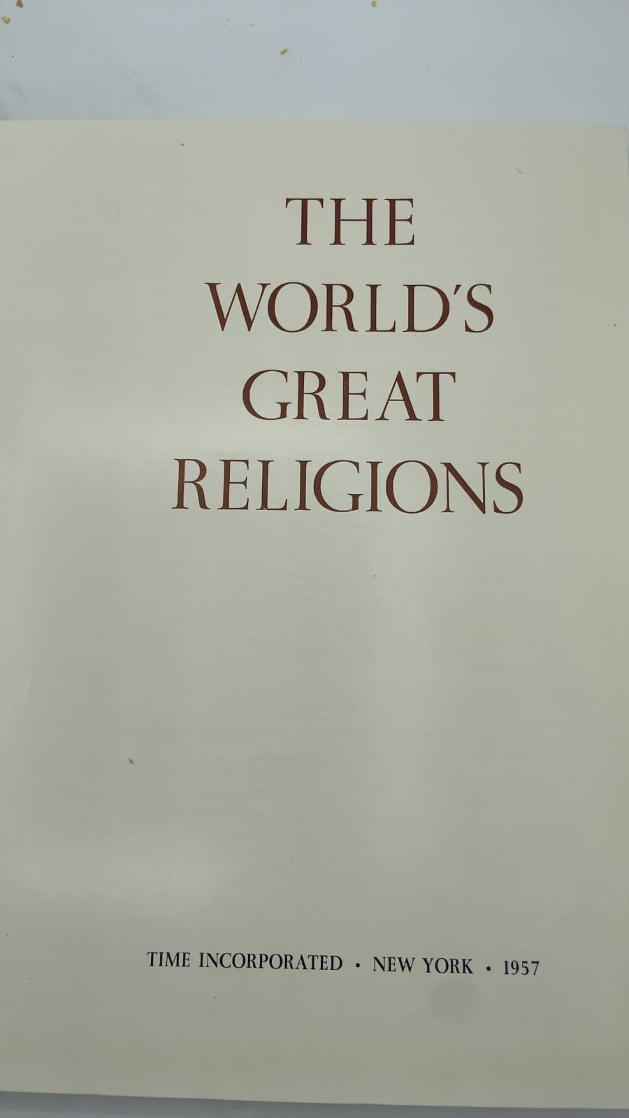 THE World's Great Religions - title page