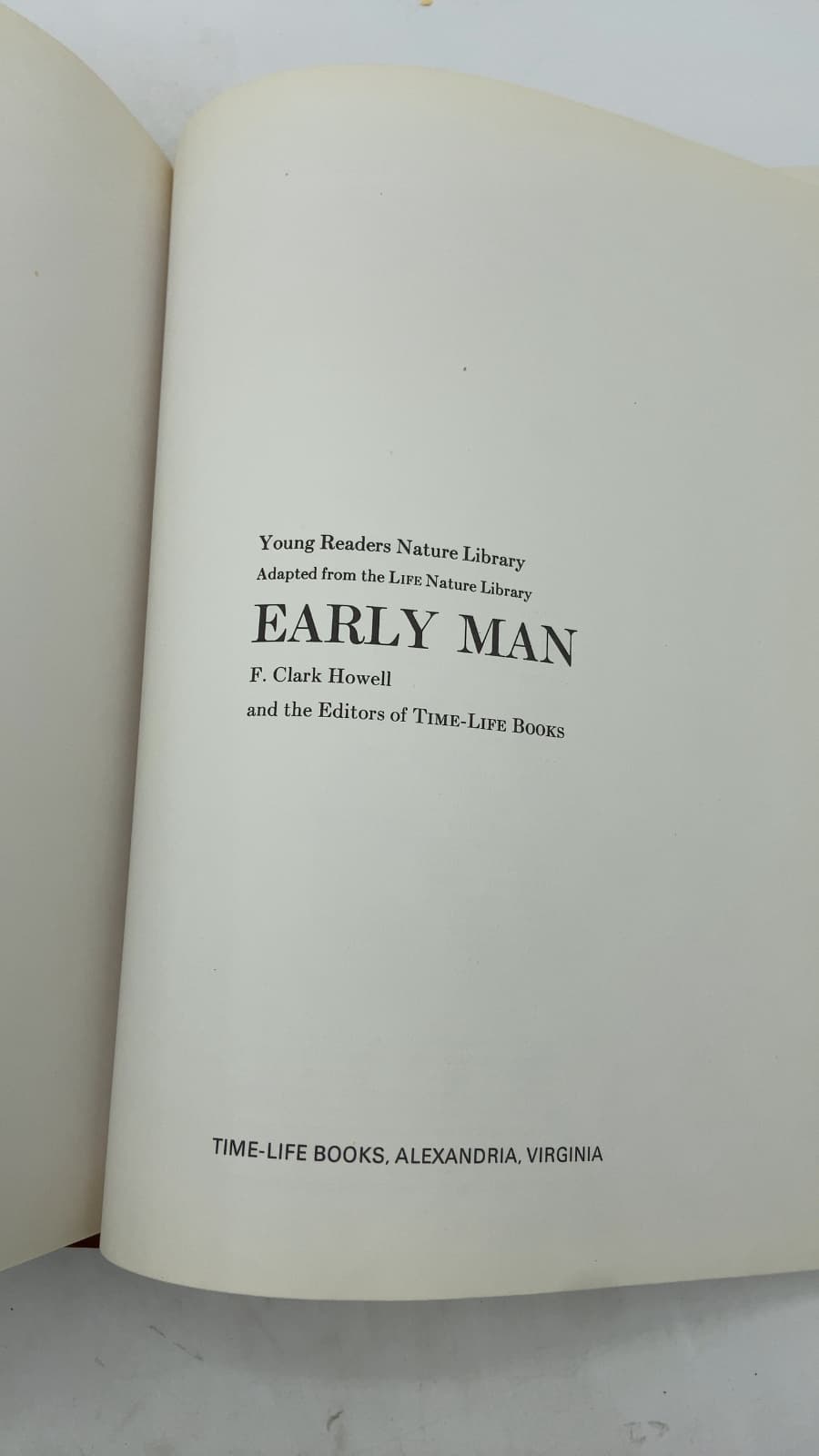Early Man by F. Clark Howell - title page