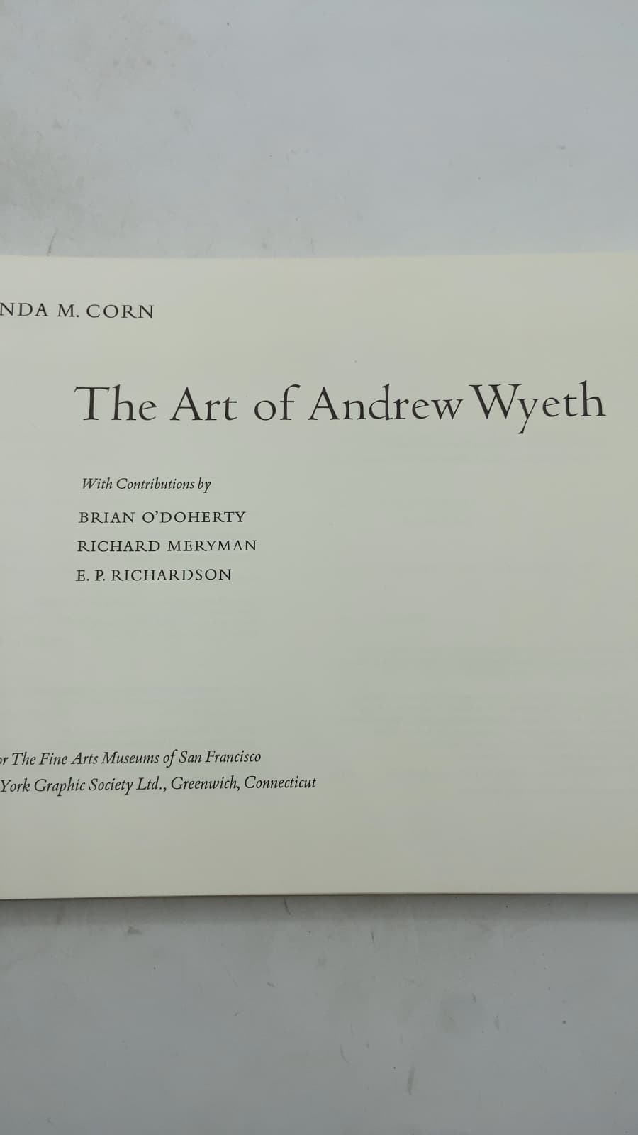 The Art of Andrew Wyeth by Wanda M. Corn - title page