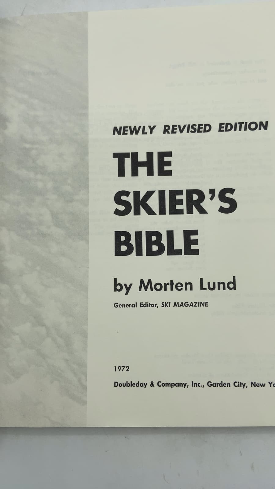 THE Skier's Bible by Morten Lund - title page