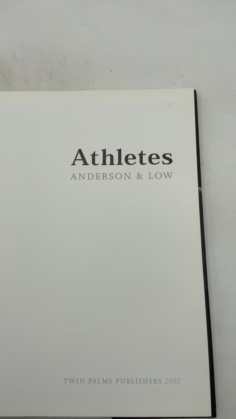 Athletes by Anderson & Low - title page