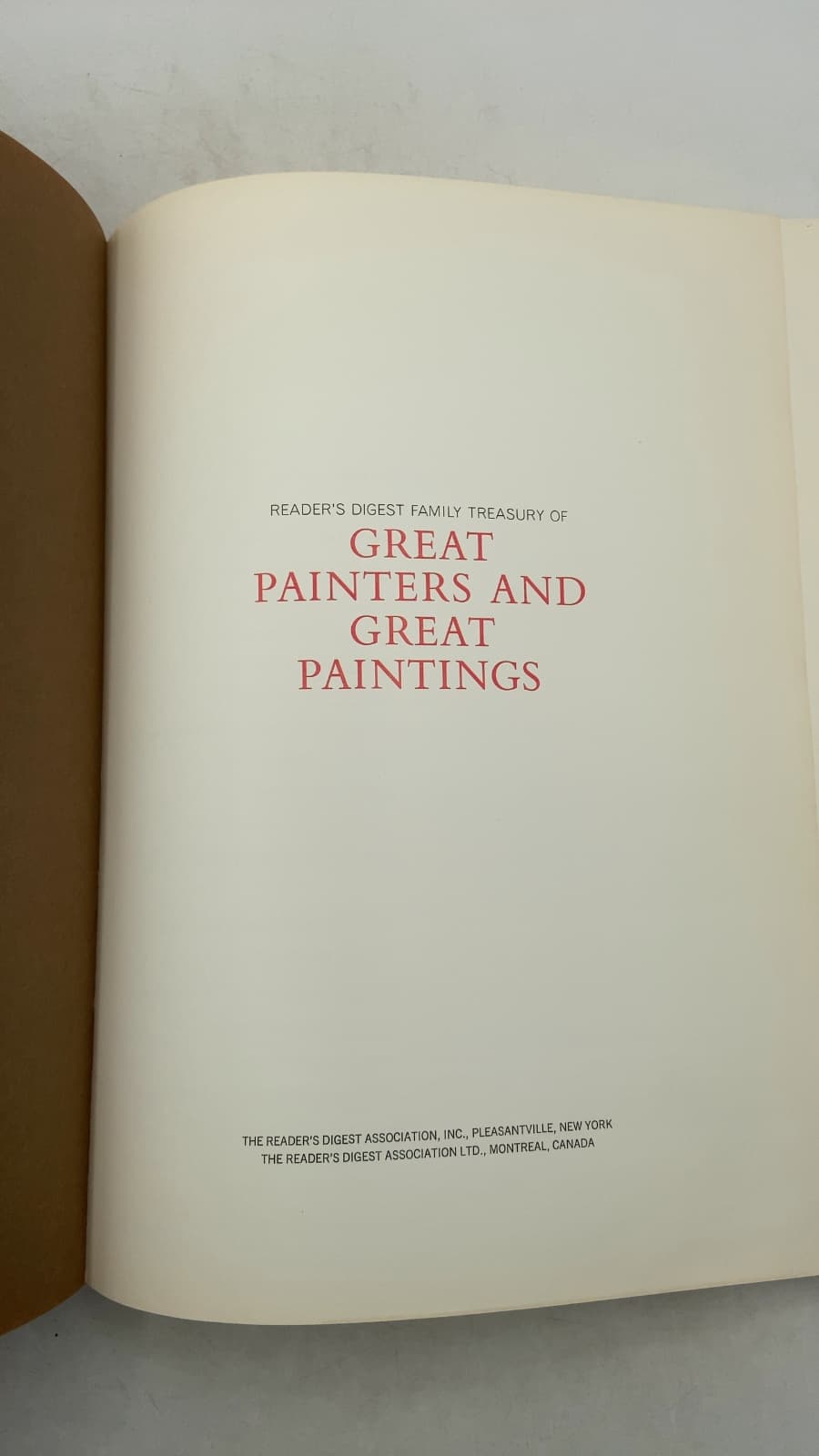 Reader's Digest Family Treasury of Great Painters and Great Paintings - title page