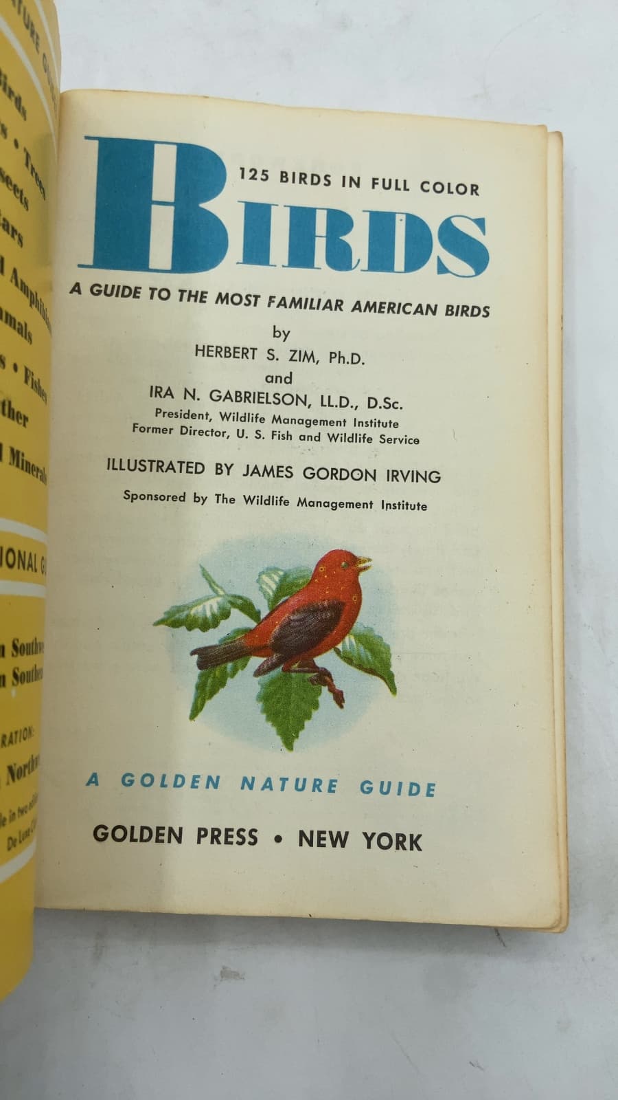 Birds: A Guide to the Most Familiar American Birds by Herbert S. Zim, Ph.D. and Ira N. Gabrielson, LL.D., D.Sc. - title page