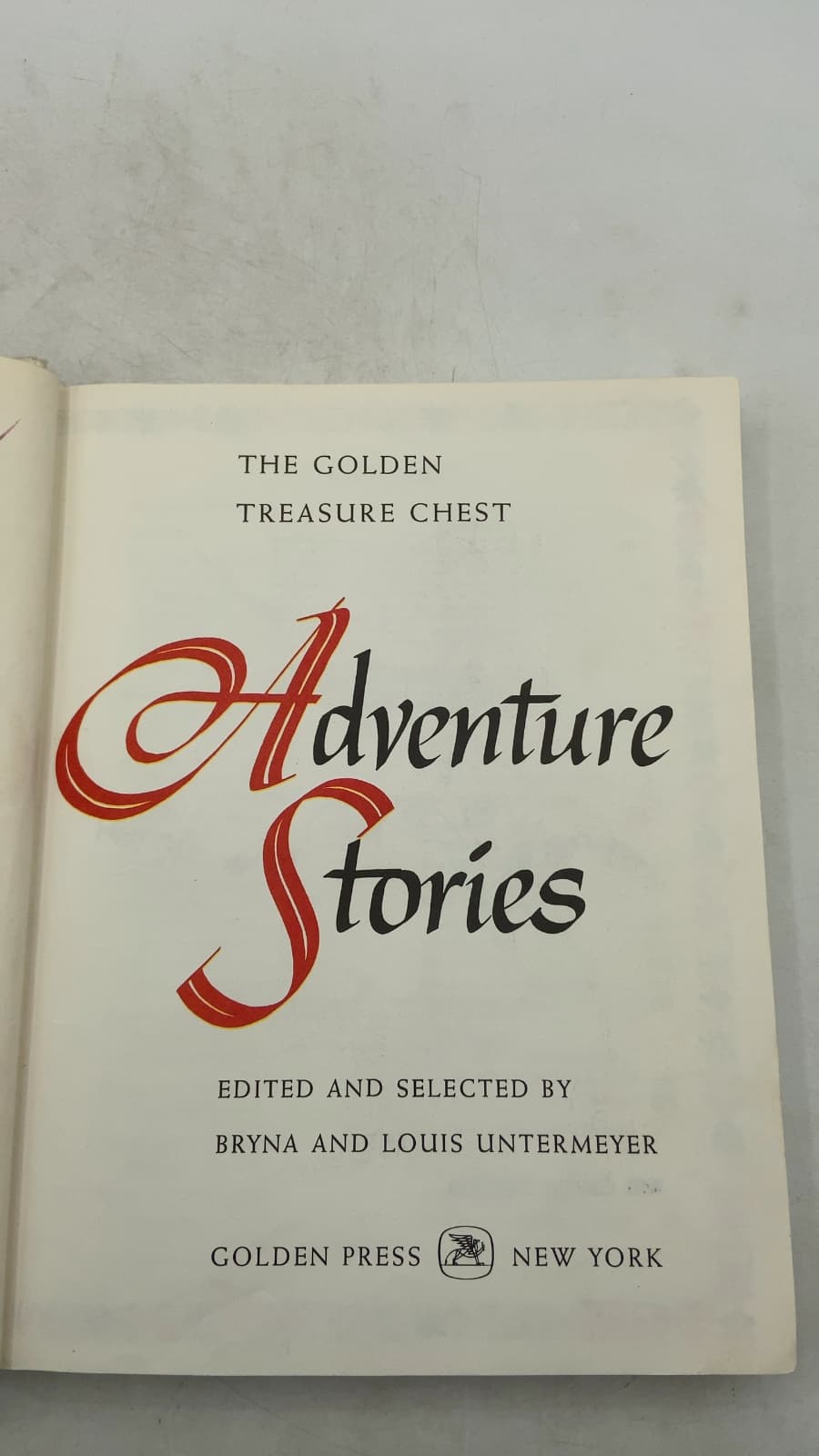 Adventure Stories by Bryna and Louis Untermeyer - title page