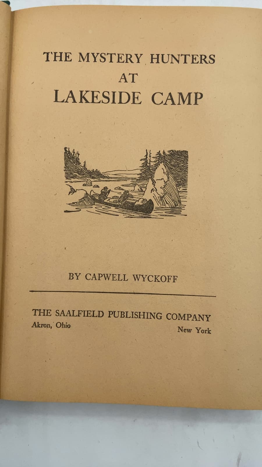 THE Mystery Hunters AT Lakeside Camp by Capwell Wyckoff - title page