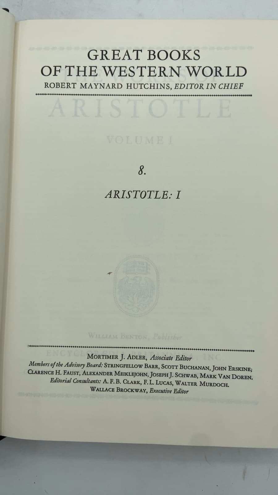 Aristotle: I by Aristotle - title page