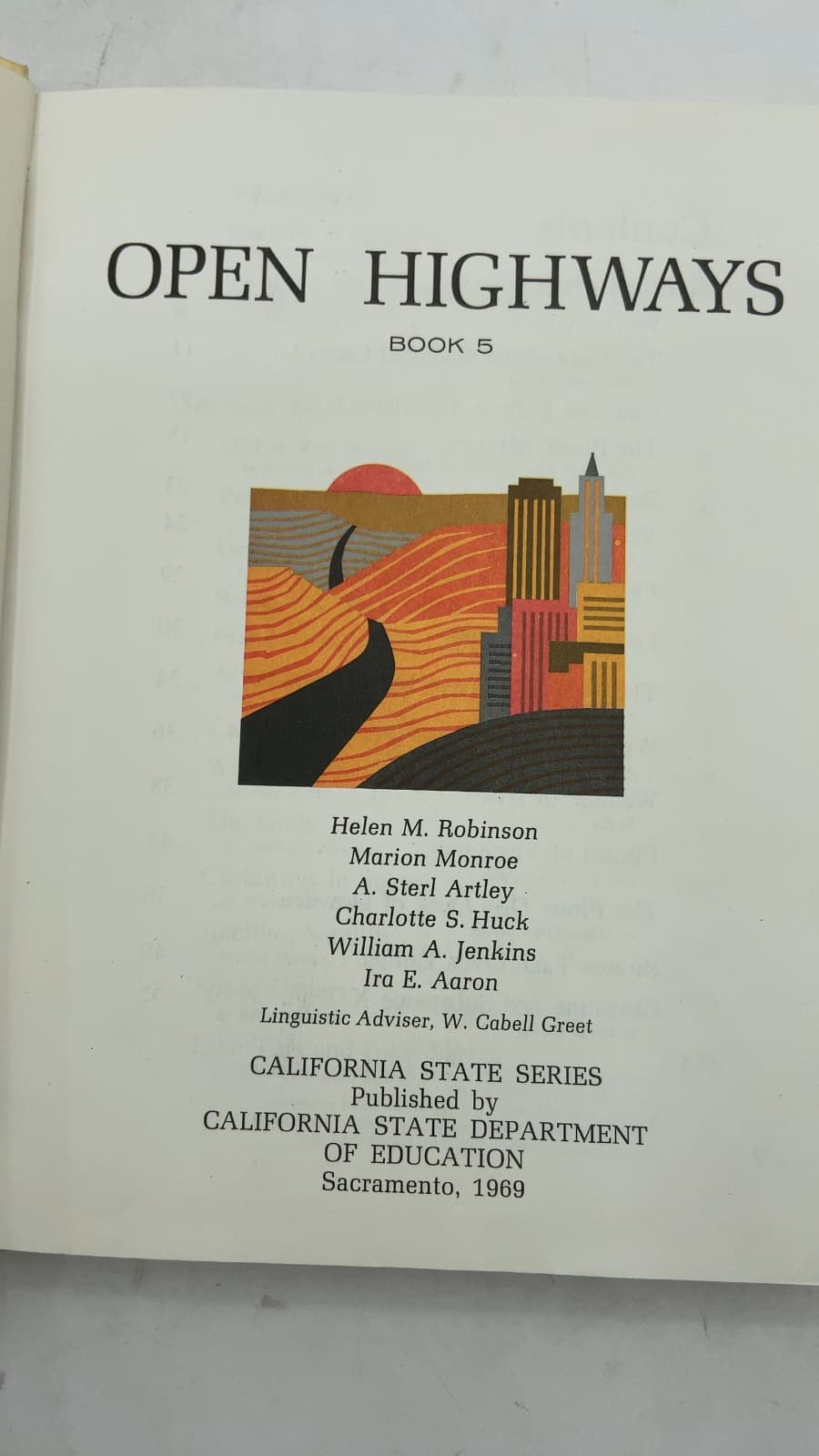 Open Highways, Book 5 by Helen M. Robinson, Marion Monroe, A. Sterl Artley, Charlotte S. Huck, William A. Jenkins, Ira E. Aaron - title page