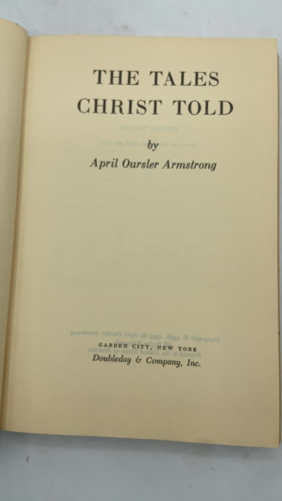 THE Tales Christ Told by April Oursler Armstrong - title page