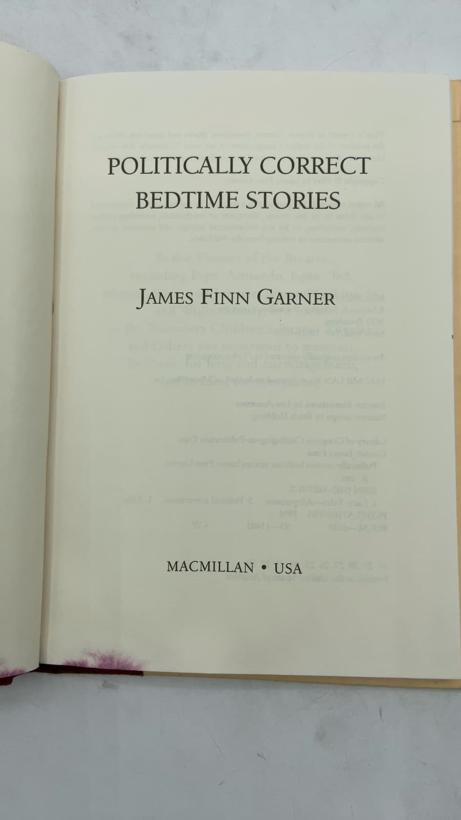 Politically Correct Bedtime Stories by James Finn Garner - title page
