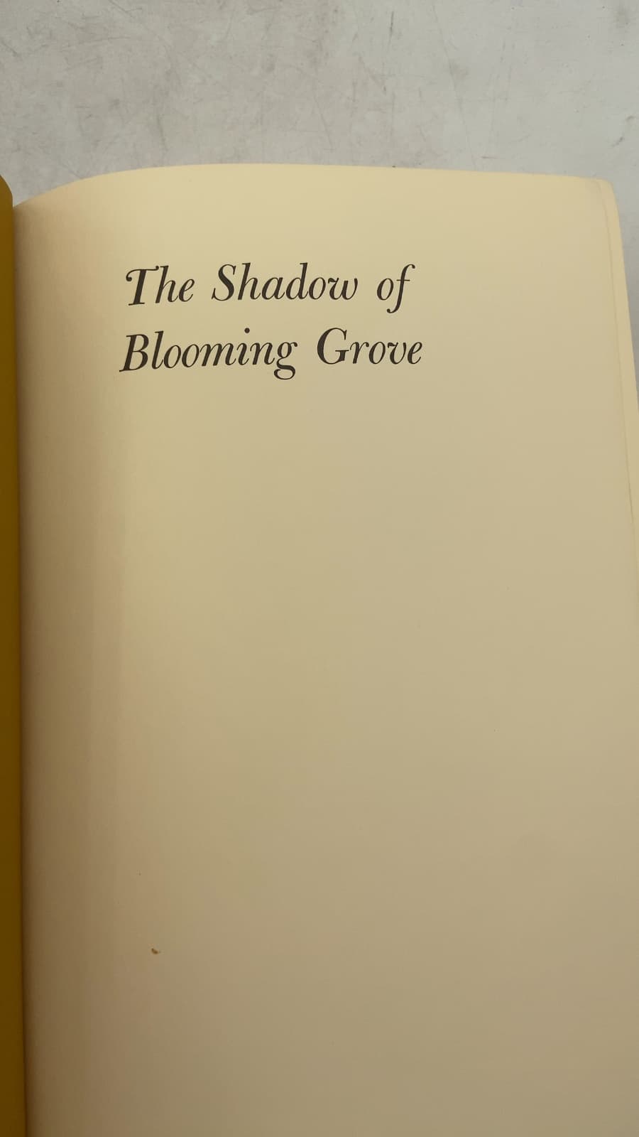 The Shadow of Blooming Grove by Francis Russell - title page