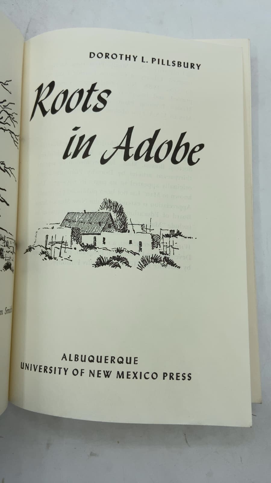 Roots in Adobe by Dorothy L. Pillsbury - title page