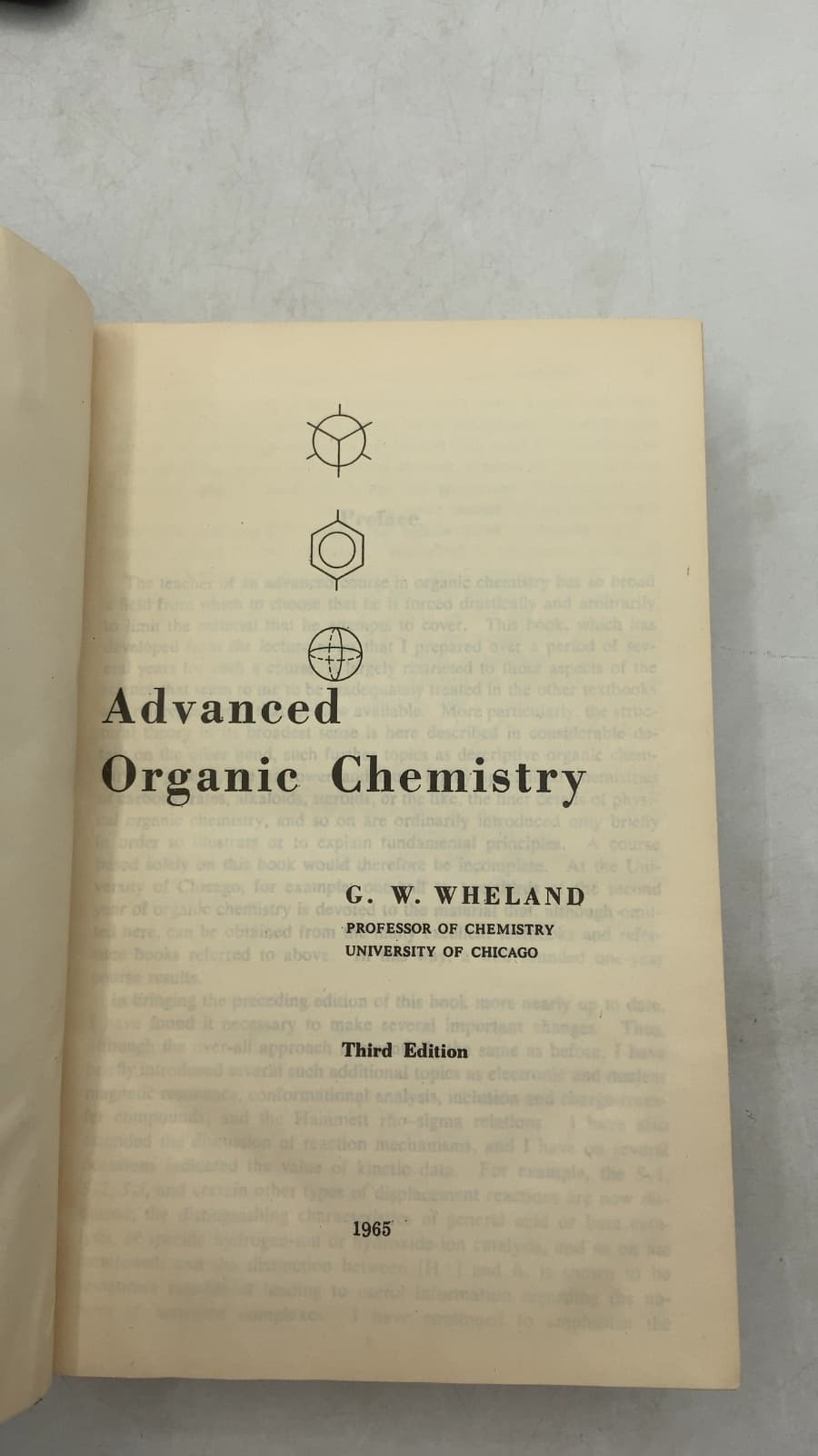 Advanced Organic Chemistry by G. W. Wheland - title page