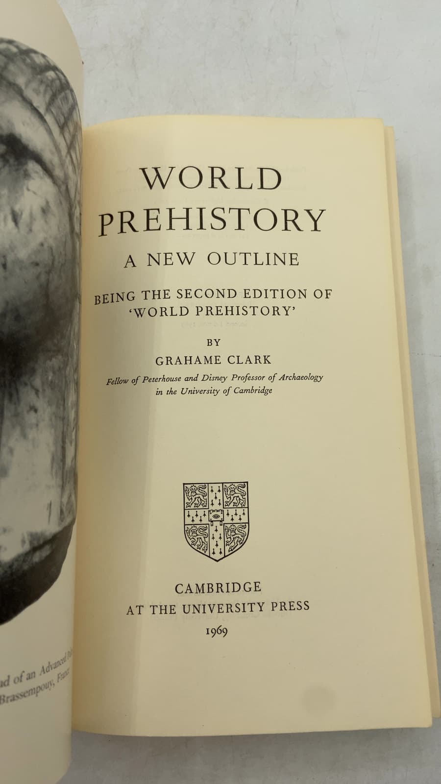 World Prehistory: A New Outline by Grahame Clark - title page