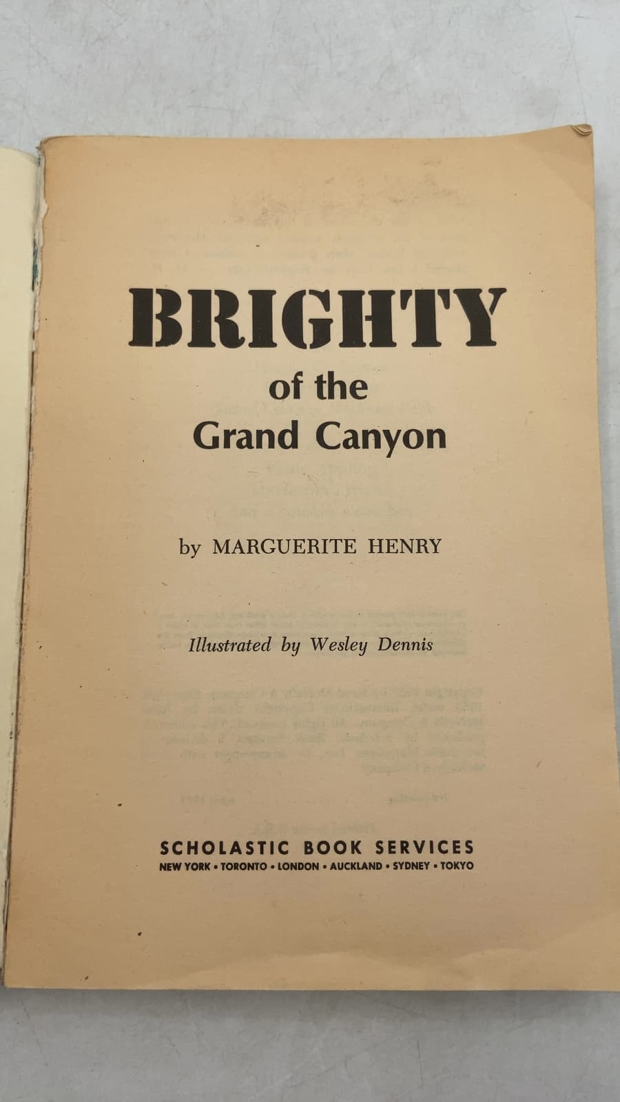 BRIGHTY of the Grand Canyon by Marguerite Henry - title page